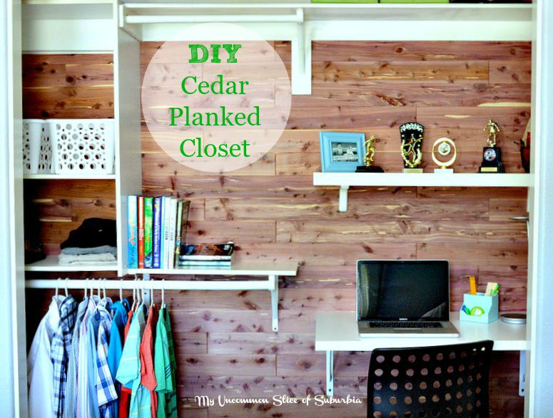 http://myuncommonsliceofsuburbia.com/wp-content/uploads/2015/09/DIY-Cedar-planked-closet-with-built-in-desk.jpg