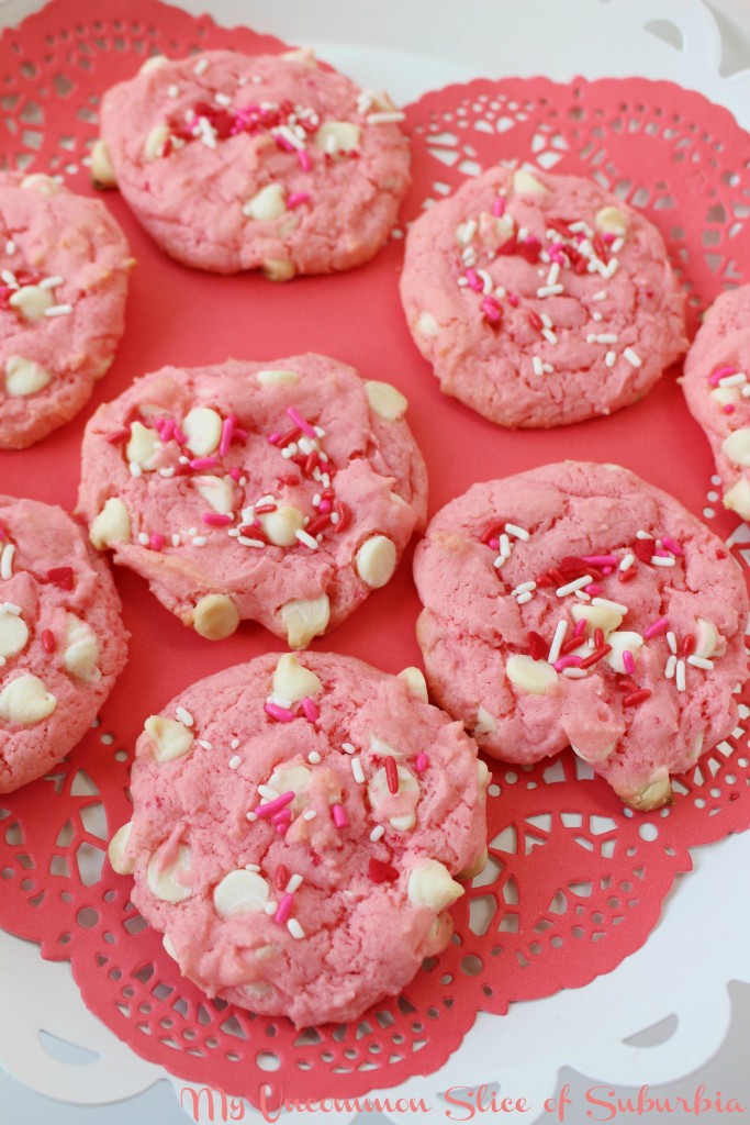 Strawberry White Chocolate Chip Valentines Cookie Recipe - My Uncommon ...