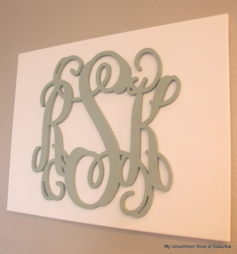 DIY Monogrammed Canvas Art