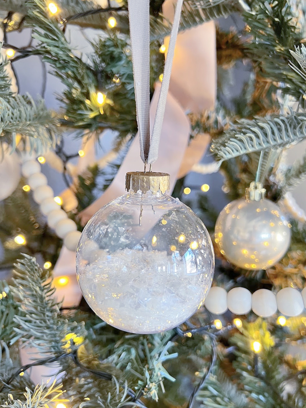 DIY Filled Glass Christmas Ornaments