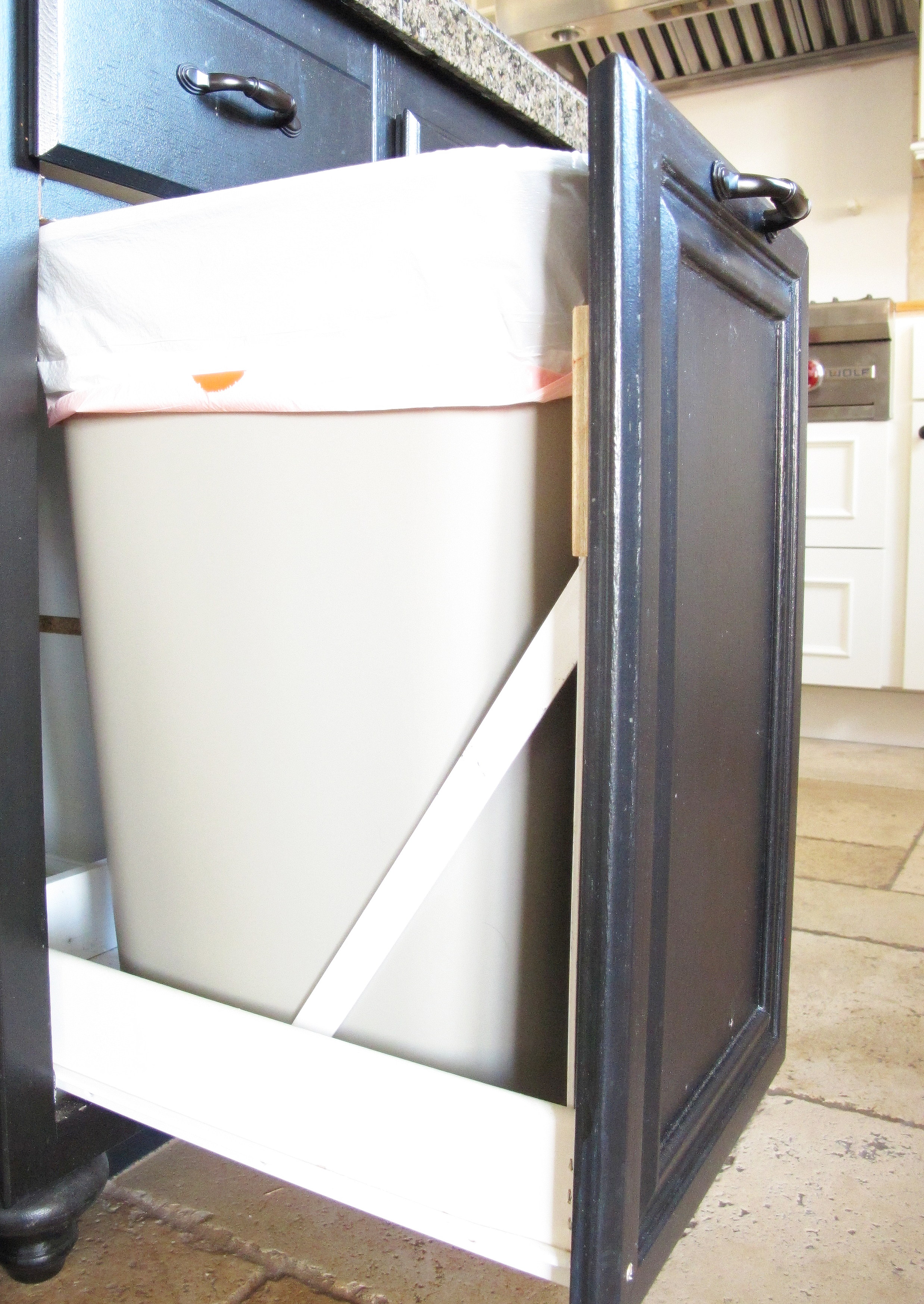 How to Build a Trash Can Cabinet with Pull Out Drawer - The Easy way
