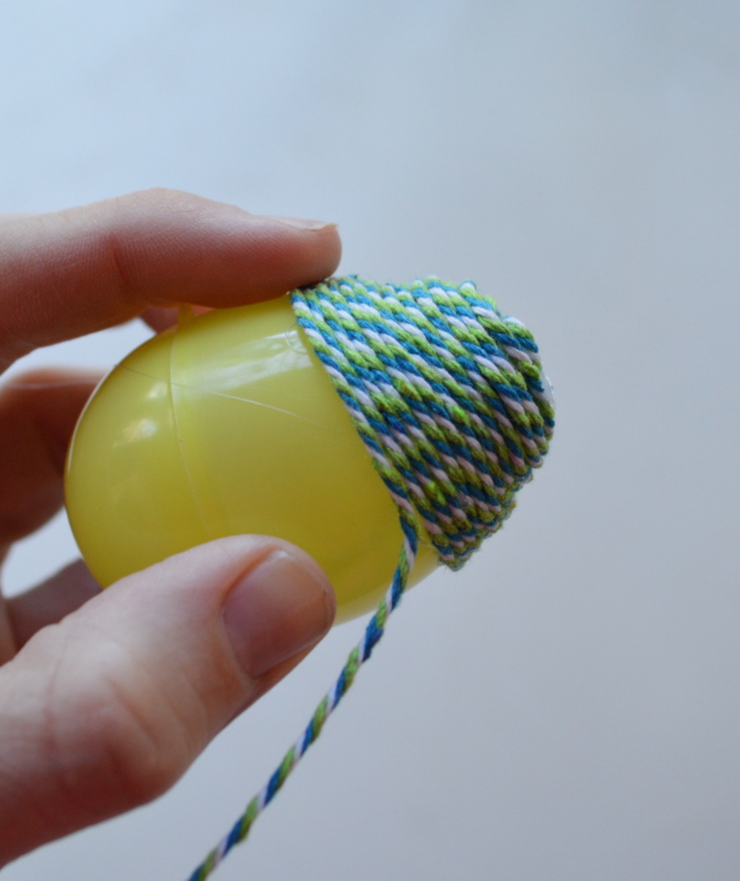Twine -Wrapped- Plastic- Eggs-for- a -place -setting