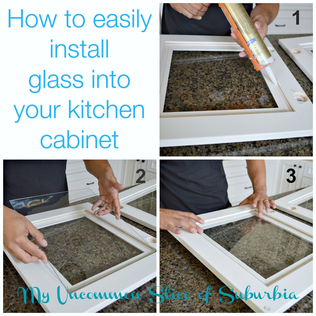 install glass into your kitchen cabinet