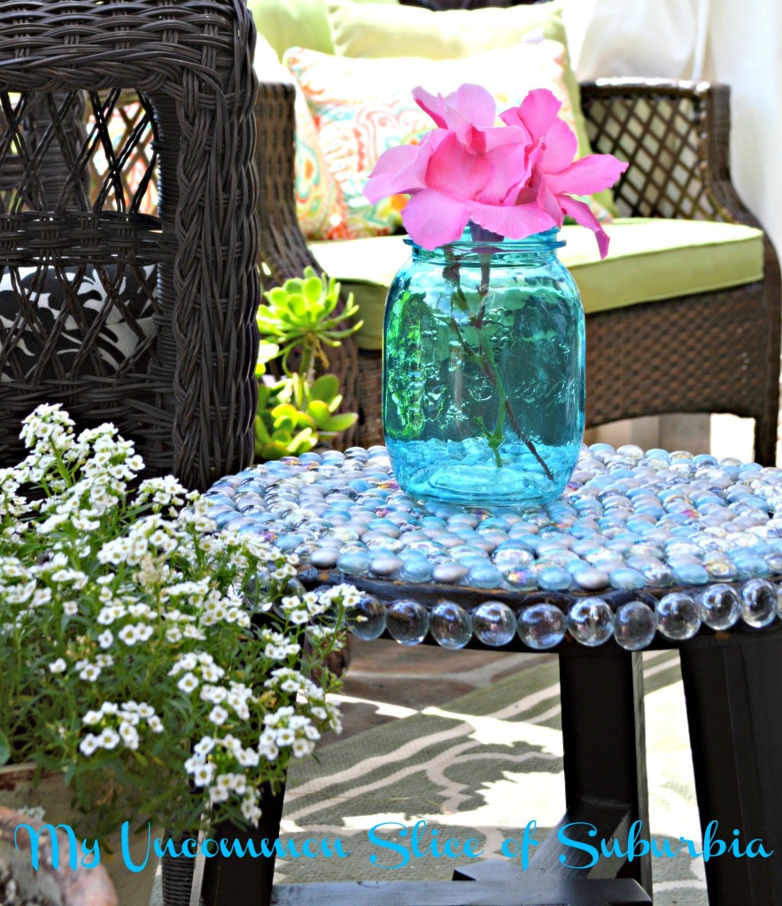 DIY Glass table using gems