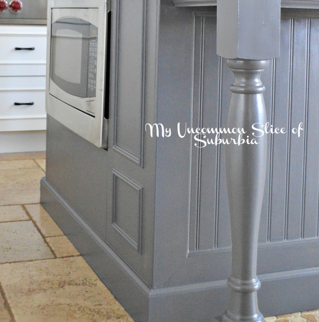 Kitchen Island Close up DIY Painted