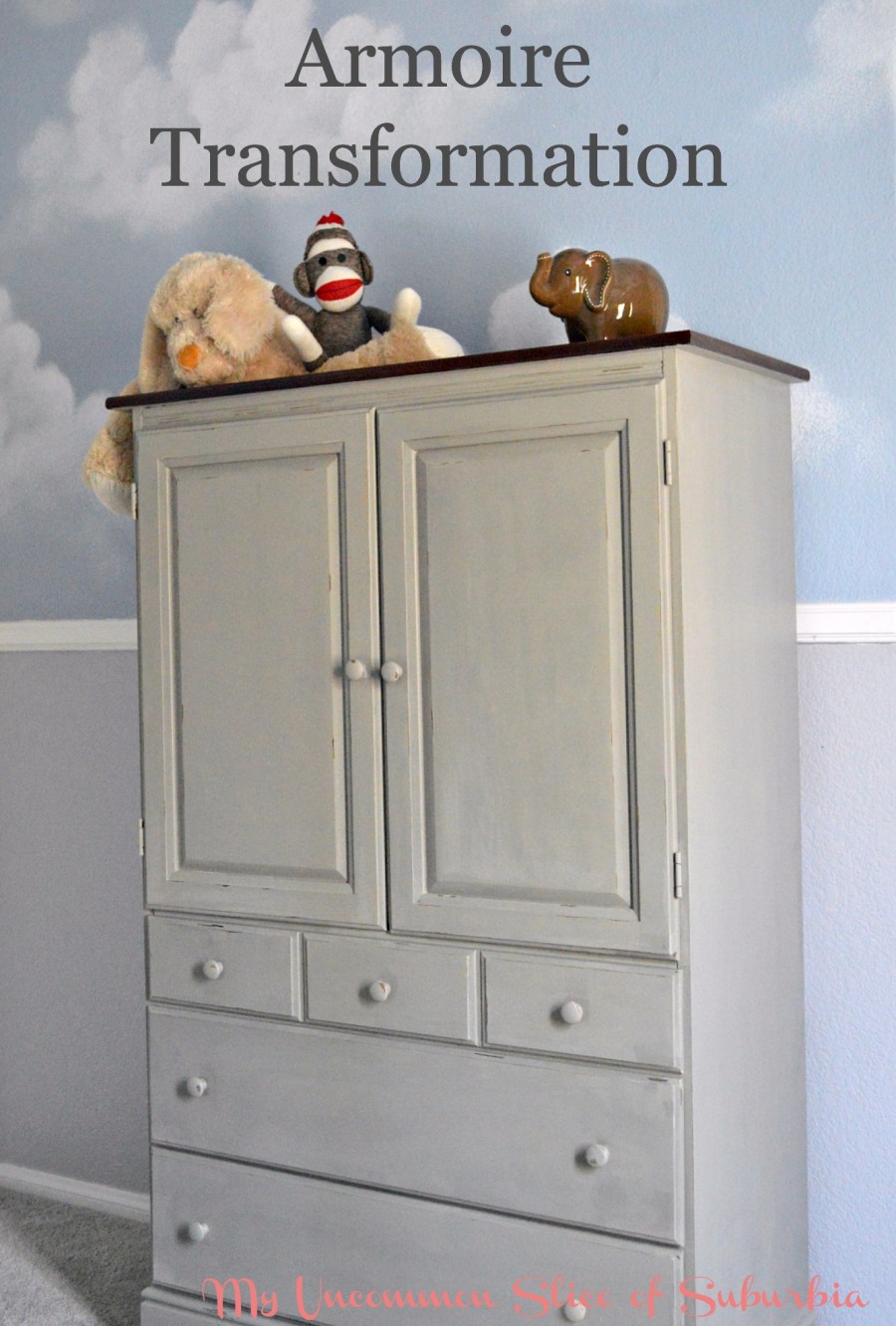 Armoire transformation using americana decor chalk paint My