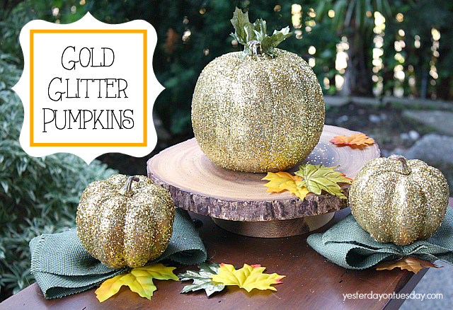Gold-Glitter-Pumpkins