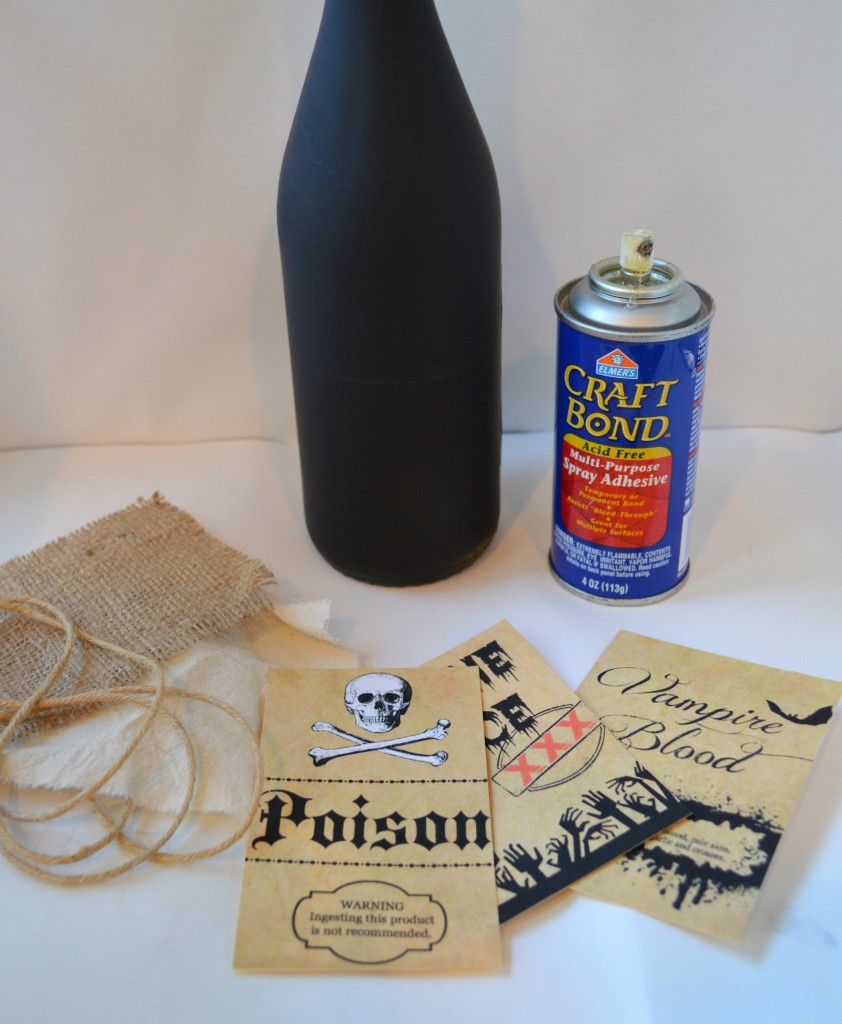 make a potion bottle for Halloween