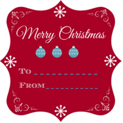 Christmas tag printable