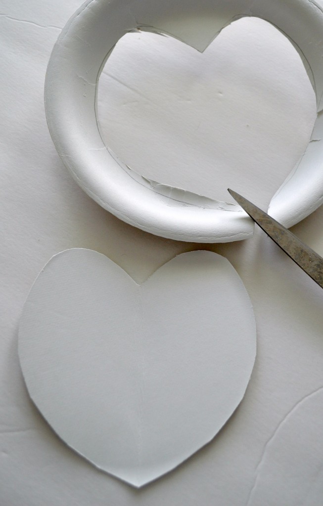 Valentines Heart made with twine and a plate