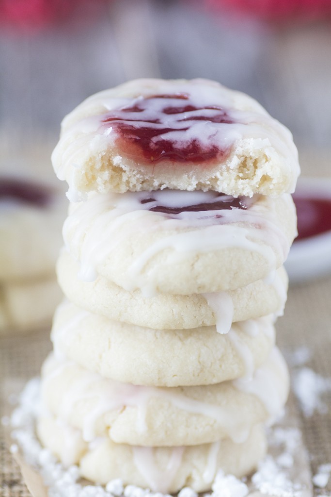 Glazed-Strawberry-Almond-Thumbprint-Cookies-