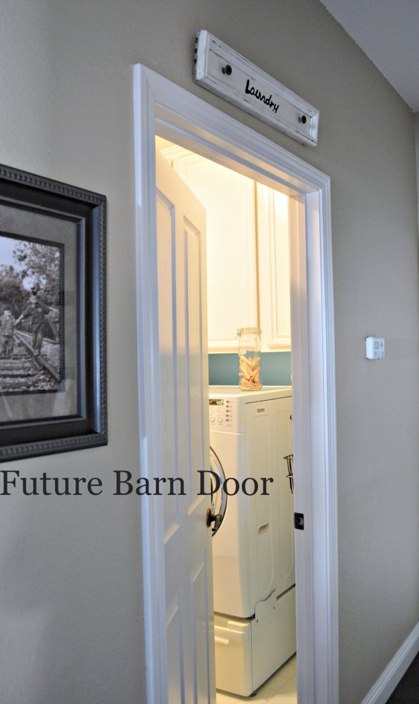 Turn a regular door into a barn door