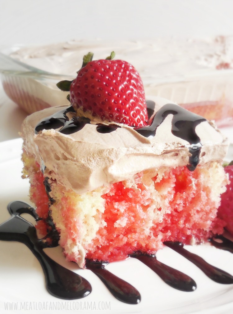 strawberry poke cake