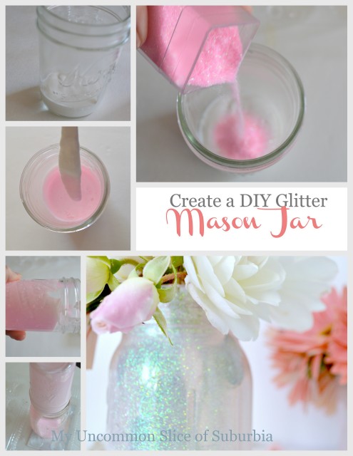 Mod Podge & Glitter Mason Jars