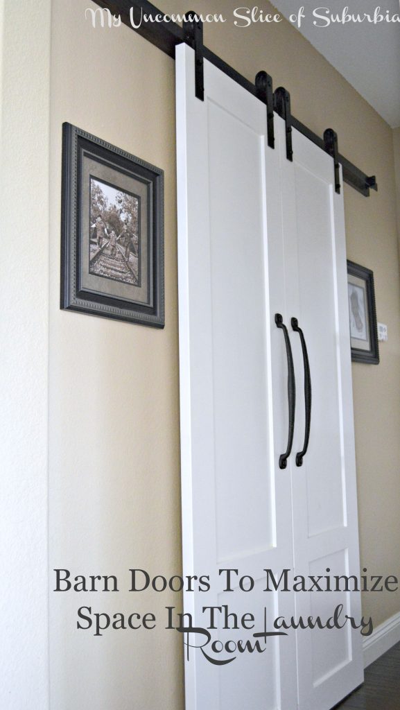 Barn Doors to Maximize space in the laundry room