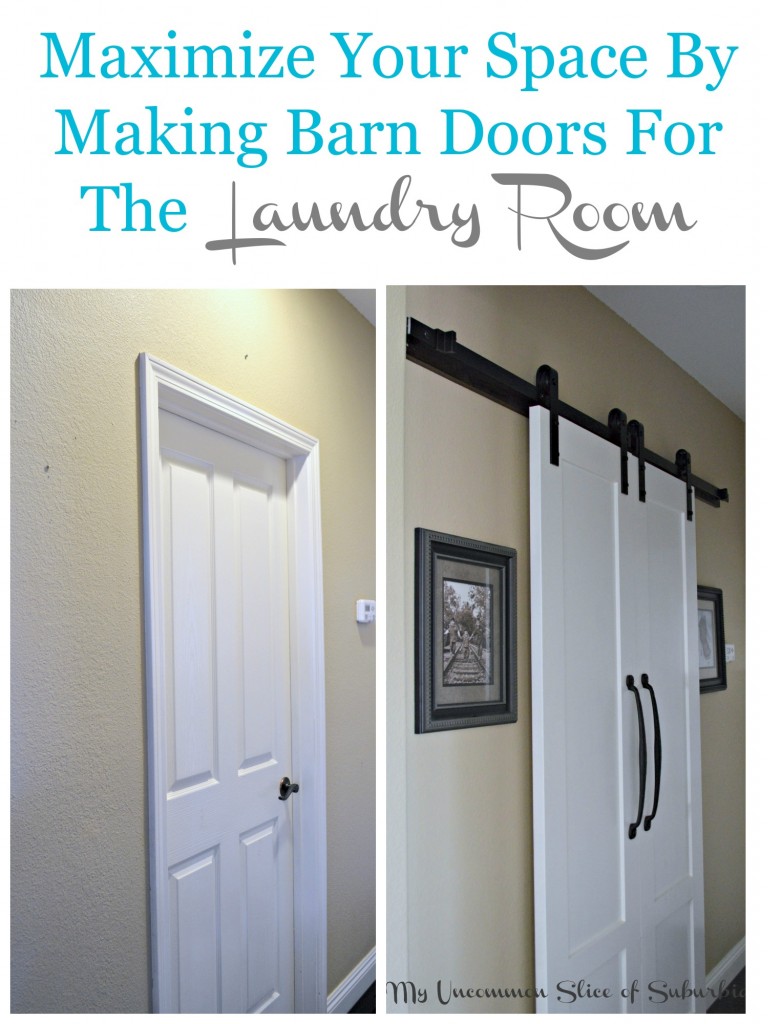 Maximize your space by making barn doors for the laundry room