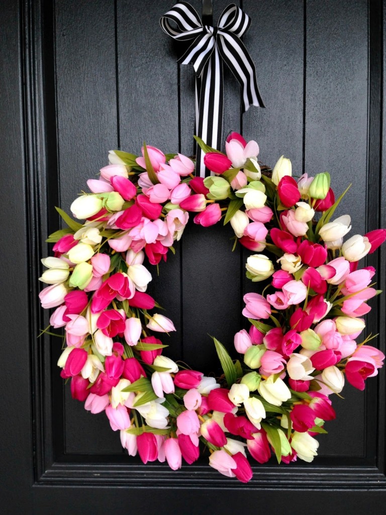 spring tulip wreath 8