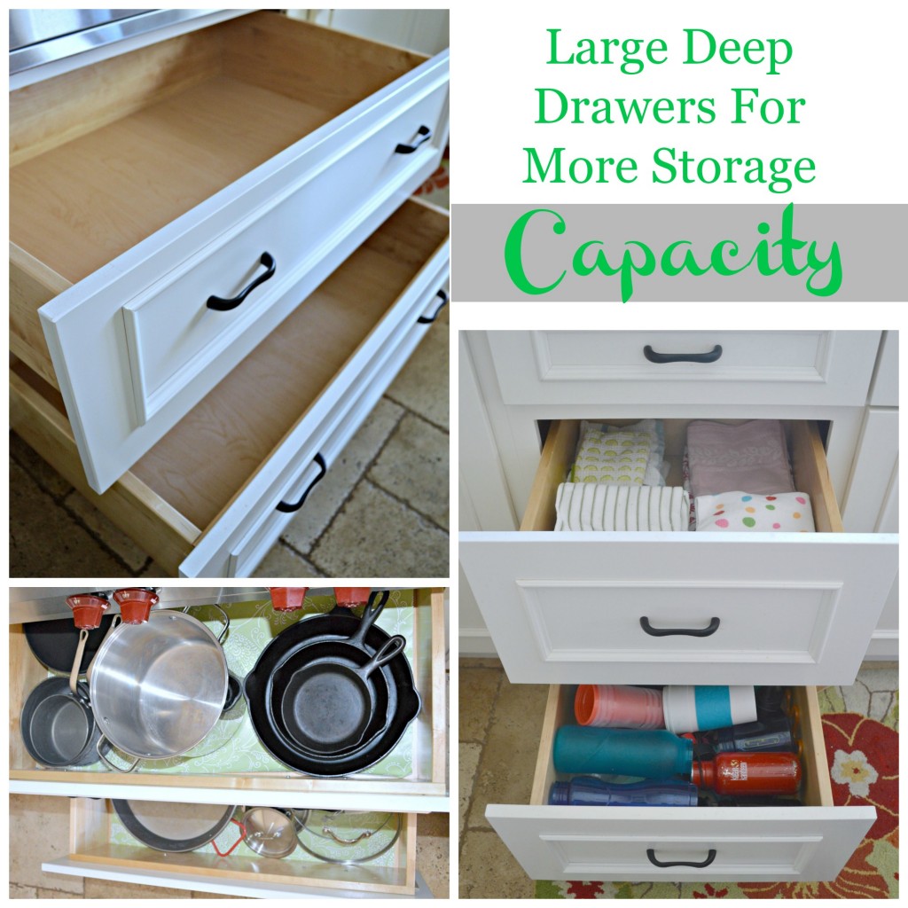 Large Deep Drawers for More Storage Capacity