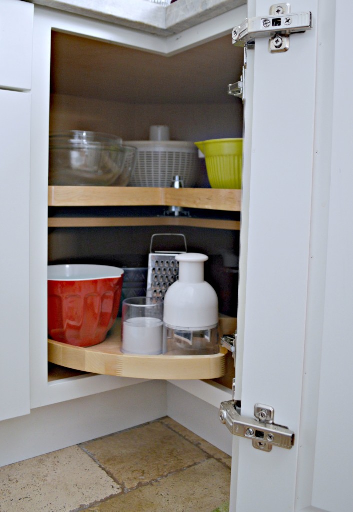 Lazy Susan so you don't have wasted space in the cabinets