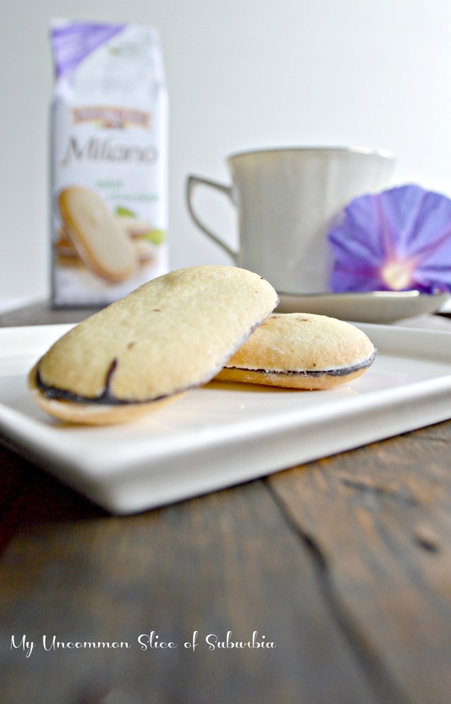 Mint Milano cookies with tea