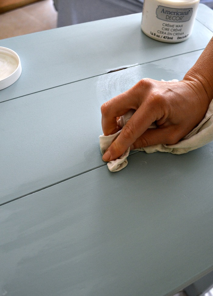 How to wax a table using americana decor creme wax