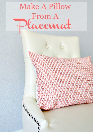 How to make a pillow from a double sided placemat
