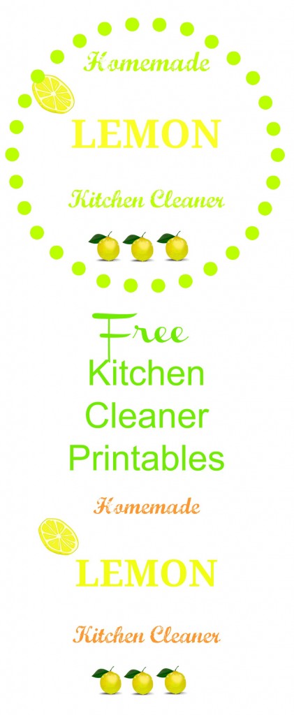 Free Kitchen Cleaner printable