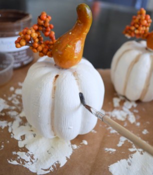 Painted Dollar Store Pumpkins