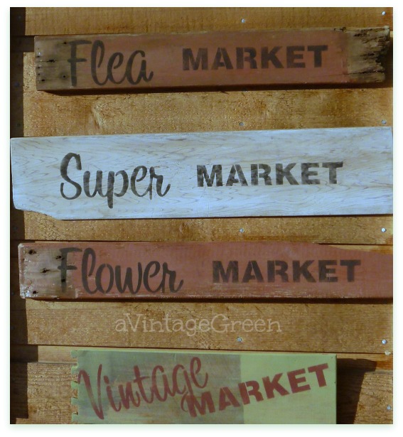 four Market signs