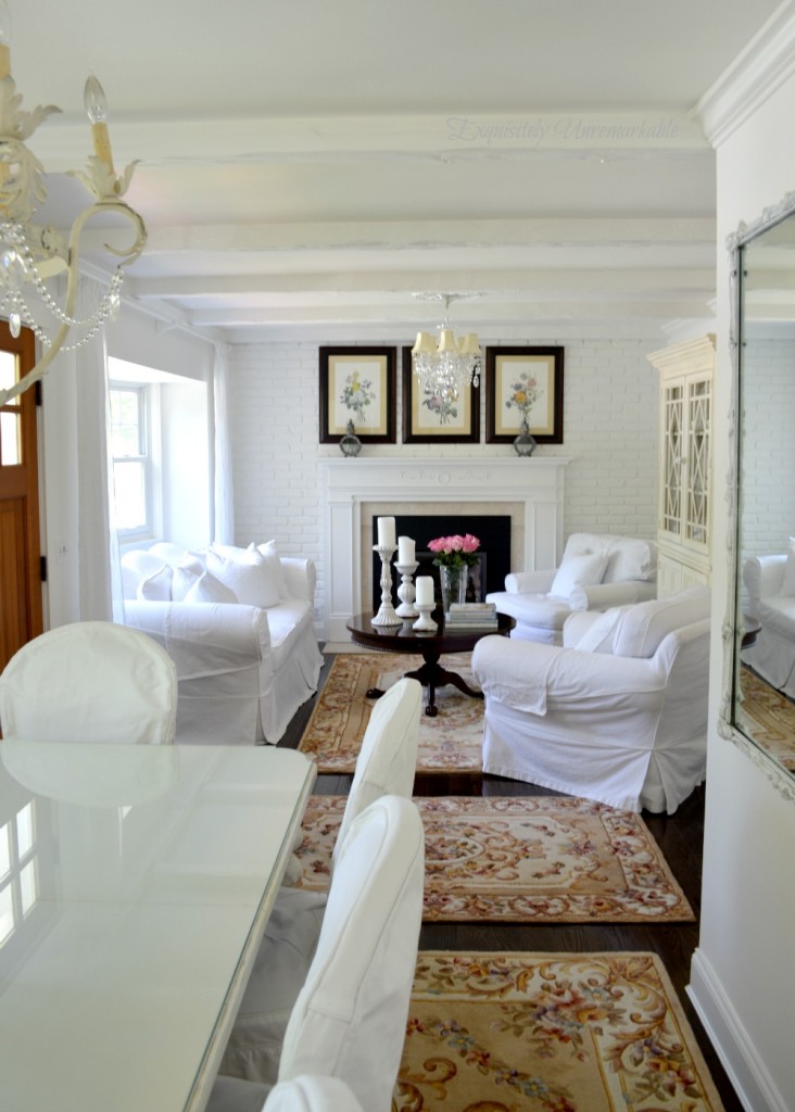White Shabby Living Room