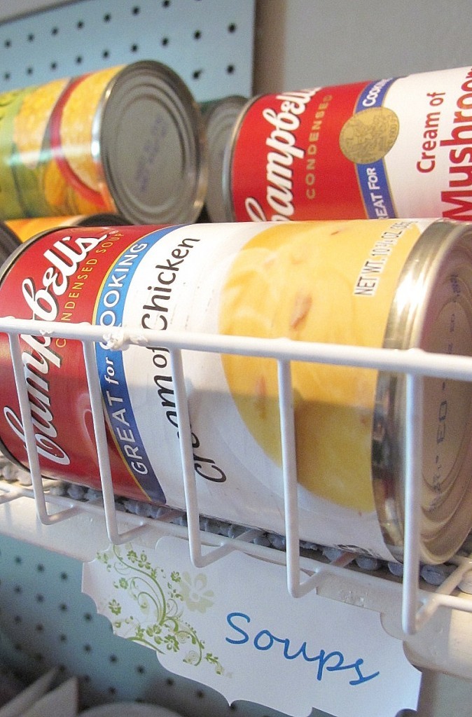 dollar store canned food organization