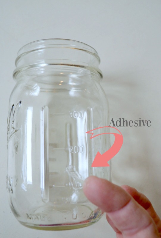 Use adhesive to keep jars together for office organization