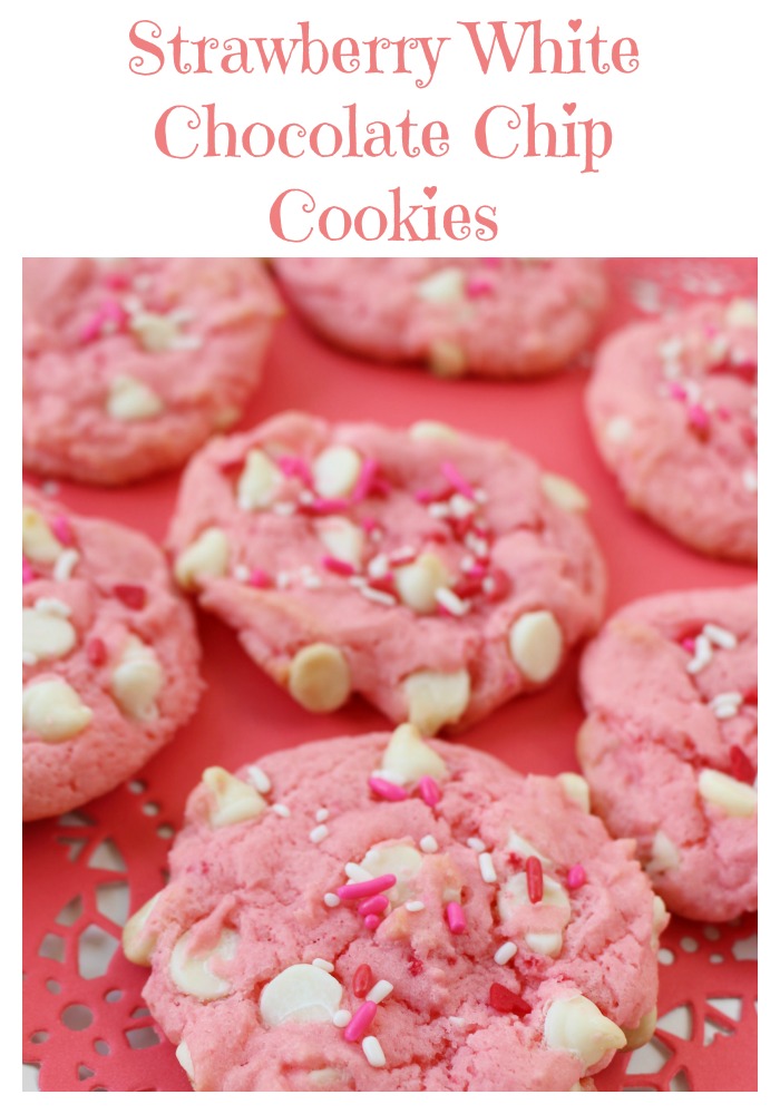 Strawberry White Chocolate Chip Valentines Cookie Recipe - My Uncommon ...