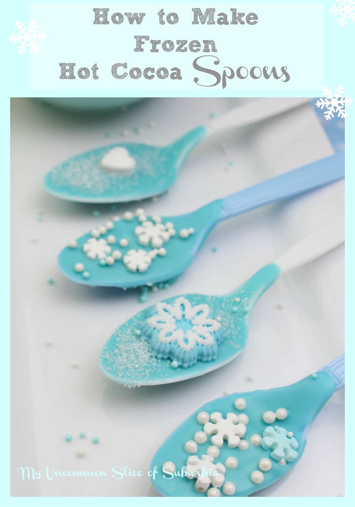 A great recipe on how to make frozen hot cocoa spoons, the kids love these!