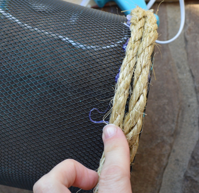How to make sisal rope nautical trash can step by step tutorial