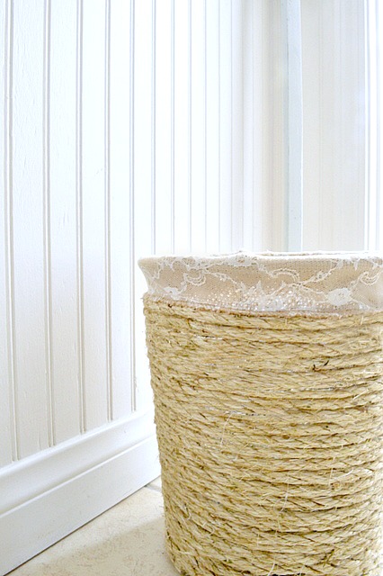 Jute Rope Trash Can Tutorial 