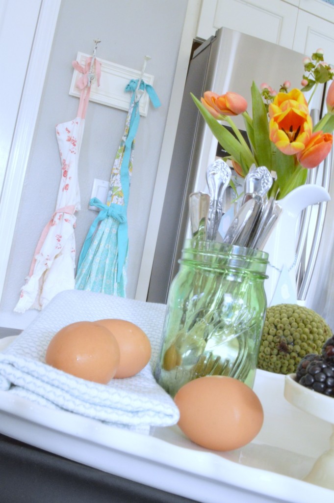 Beautiful Easter Buffet in the kitchen