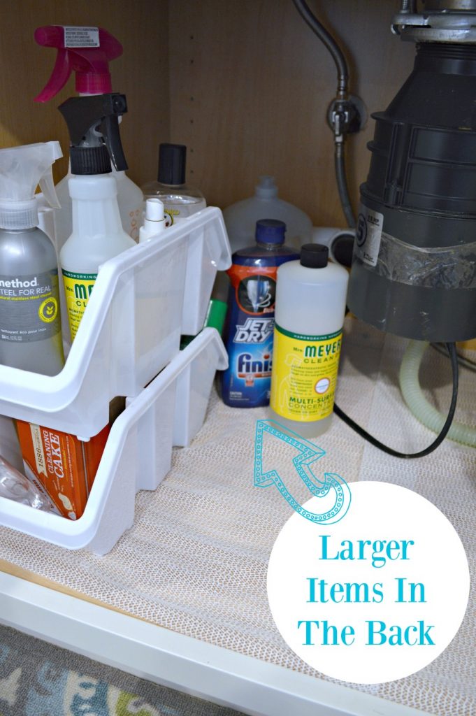 organization under the kitchen sink