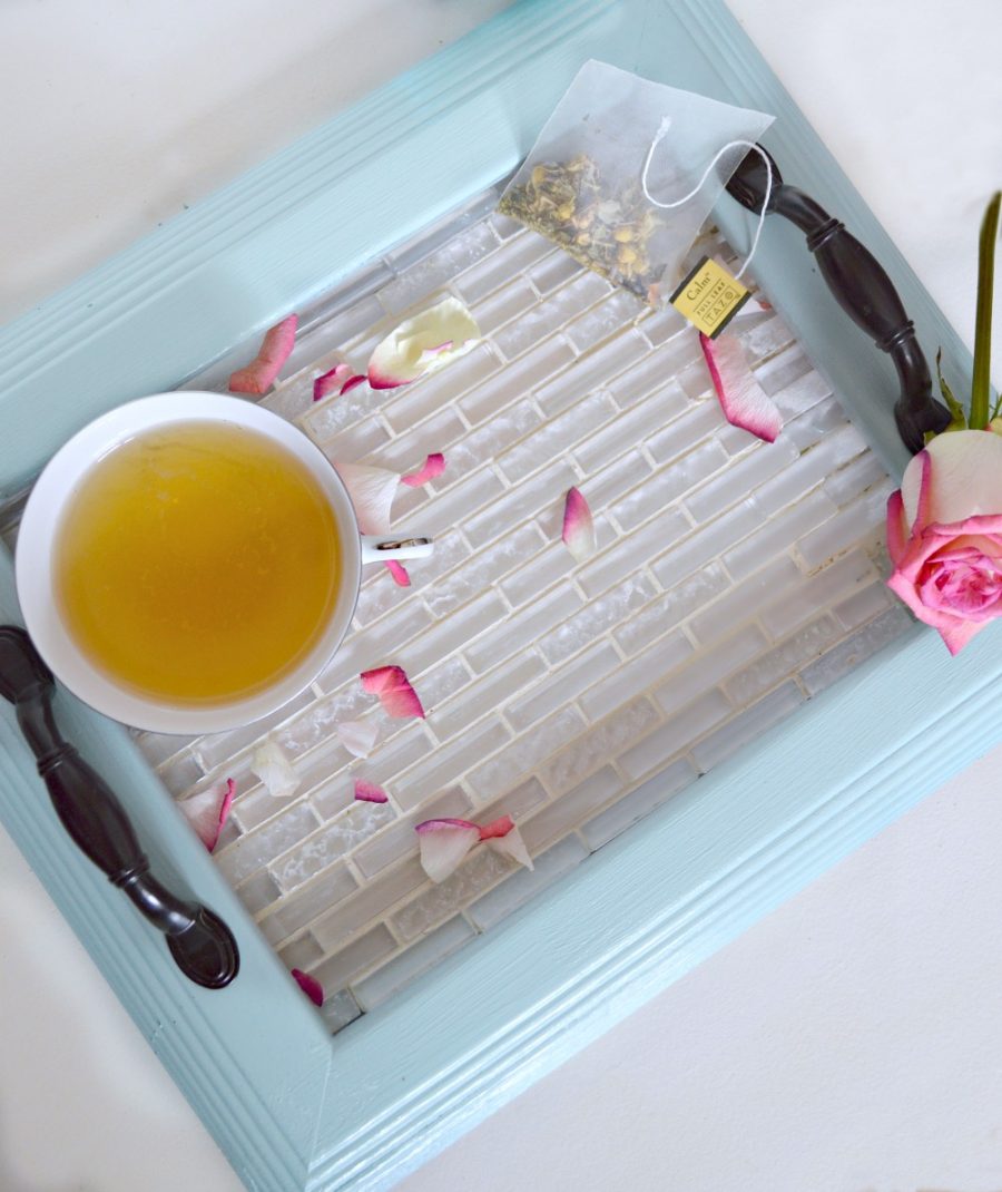 Turn A Picture Frame Into A Tiled Serving Tray My Slice of