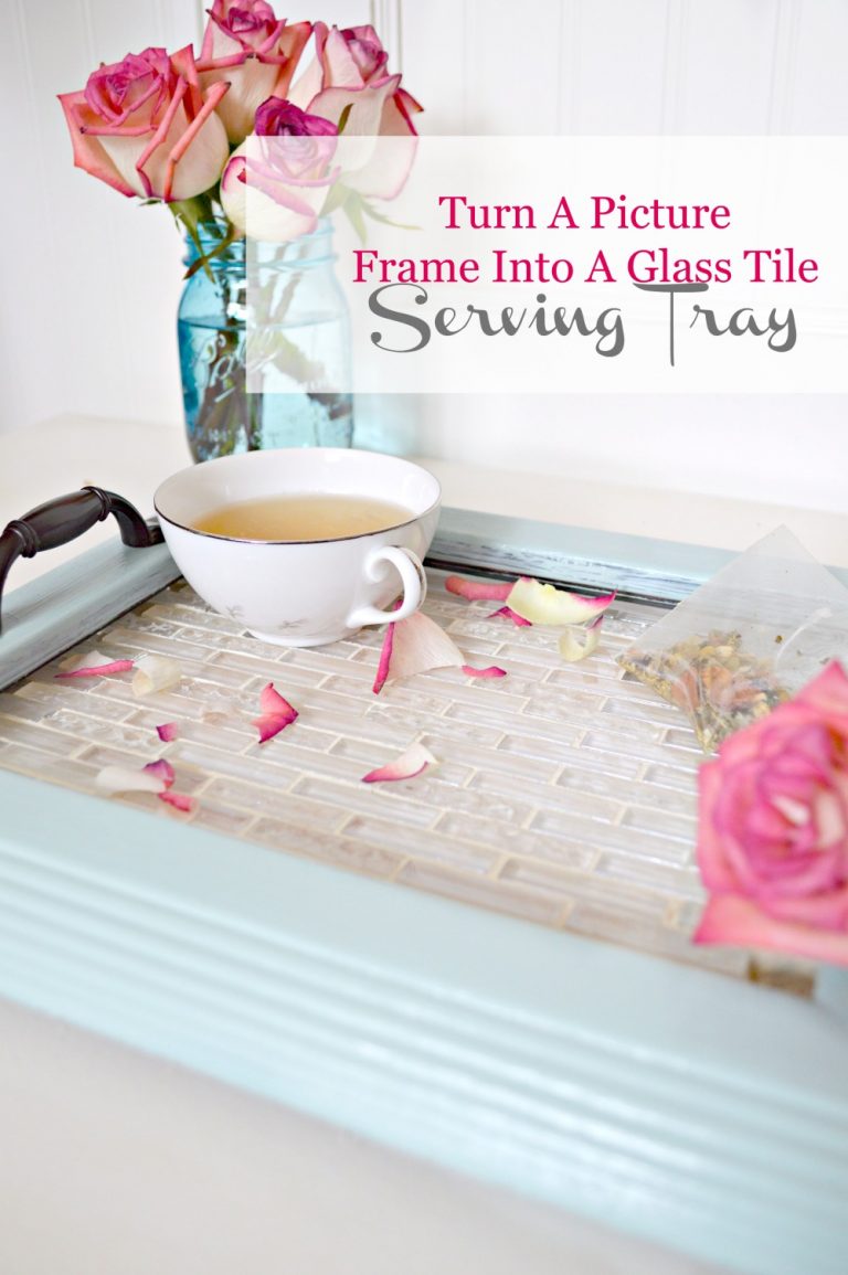 Turn A Picture Frame Into A Tiled Serving Tray My Slice of
