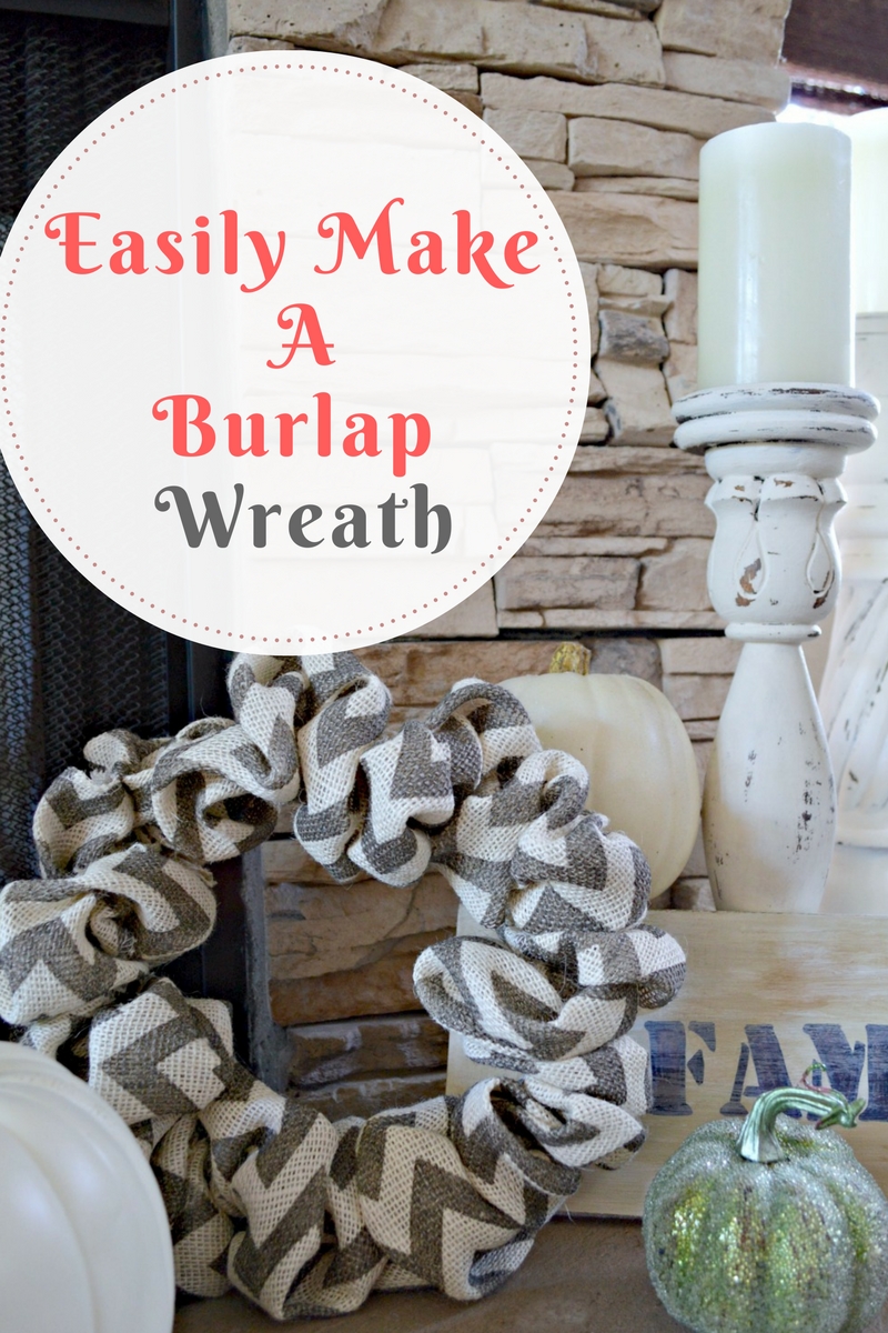 Easily create a burlap wreath