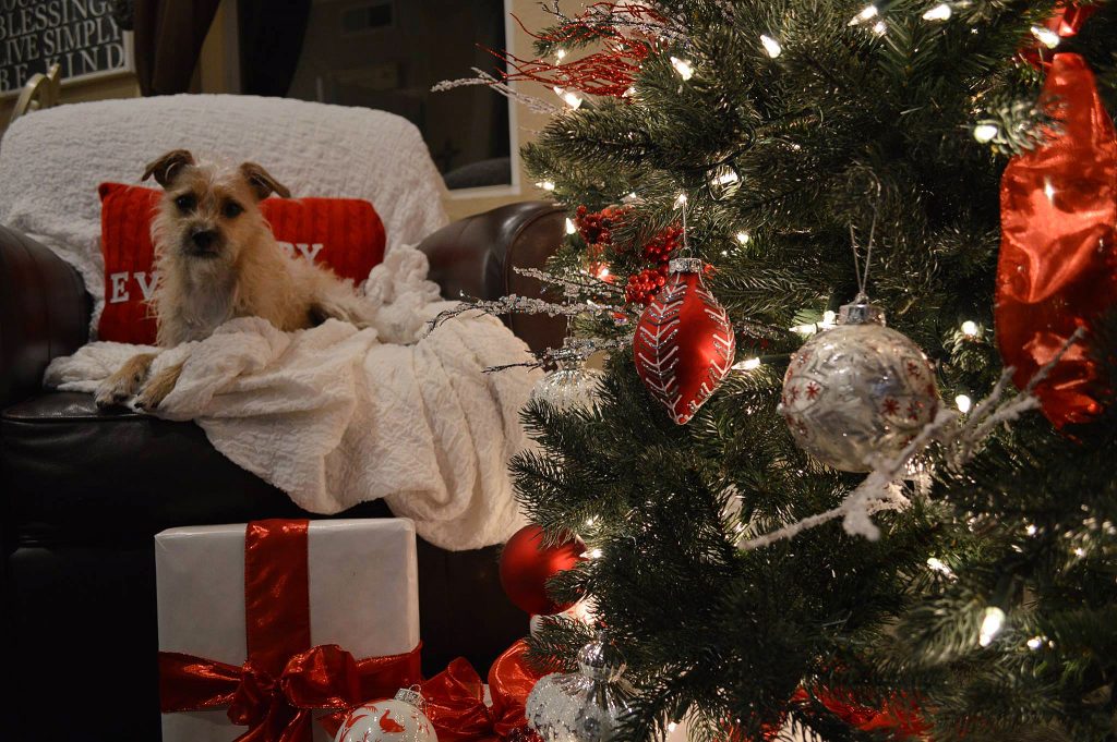 A Scandinavian Red and White Christmas Tree 