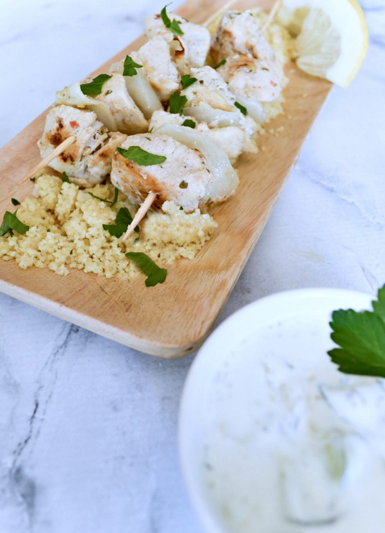 Greek Lemon Chicken Kabobs