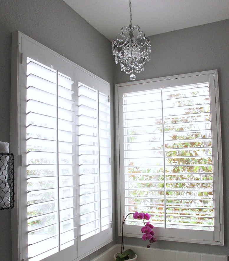 Shutters for the master bathroom