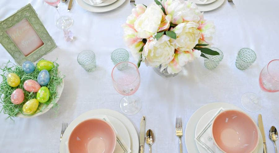 Spring Tablescape - My Uncommon Slice of Suburbia