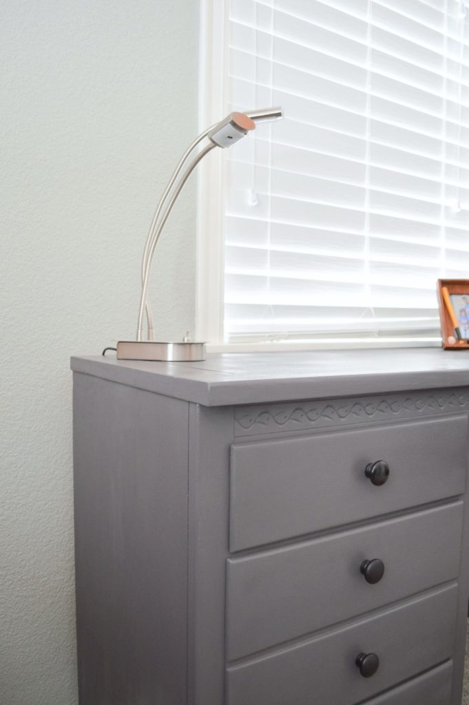 Painted Desk Makeover. This was a curbside find and with a little sanding and a coat of paint we were able to completely transform this piece!