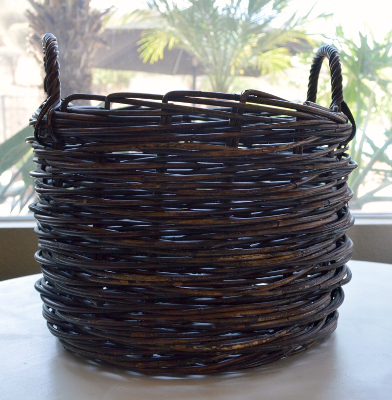 Learn how to makeover a basket and give it a weathered look