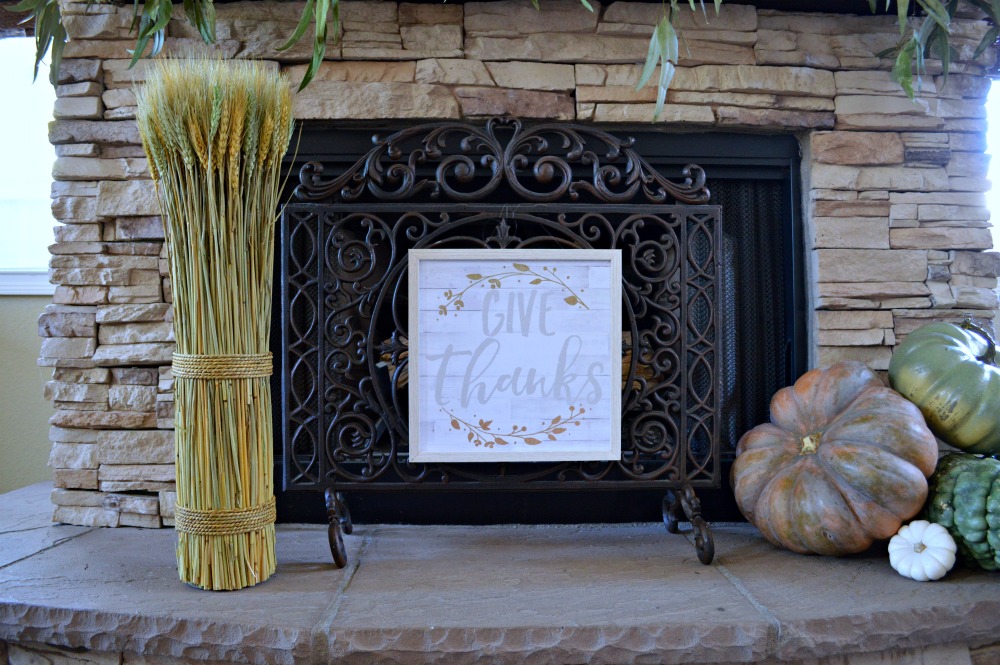 Rustic fall mantel andCreative ways to decorate for fall using what nature brings us