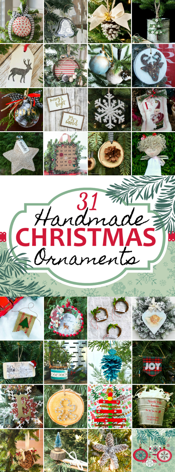 31 Days of Handmade Christmas Ornaments - Don't miss these crafty Christmas idea for decorating the tree! #handmadechristmas #christmasornaments #decoratethetree