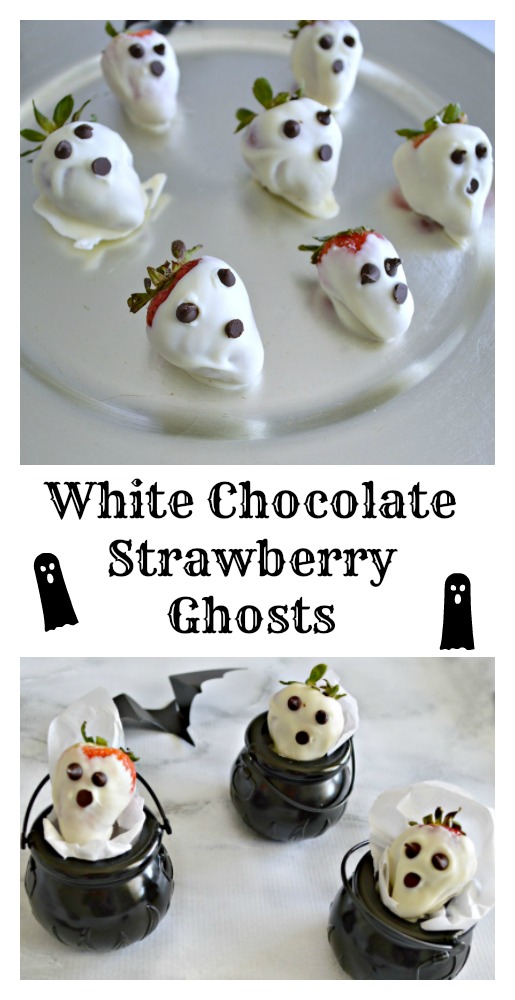 White Chocolate Strawberry Ghosts